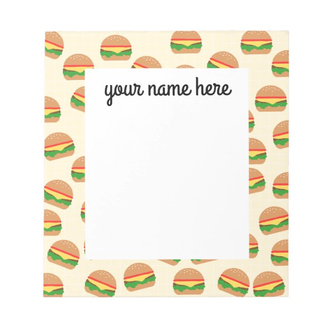 Bloco De Notas Burgers Personalizados (Frente)