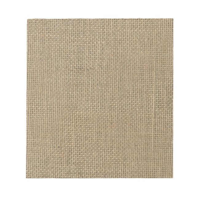 Bloco De Notas Burlap in Natural Beige (Frente)