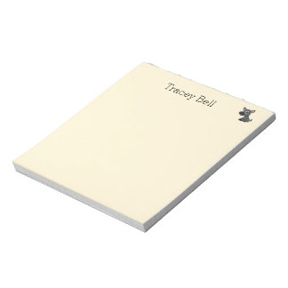 Bloco De Notas Burrinho cinza fofo creme