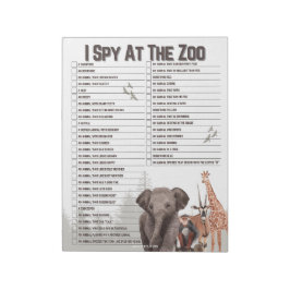 Bloco De Notas Busca do Scavenger do Zoo Explorer Divertido