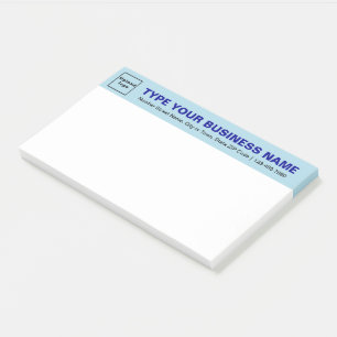 Bloco De Notas Business Light Blue Cabeçalho Grande posto