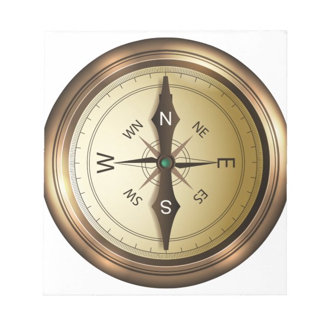 Bloco De Notas bússola norte do sudeste wes (Frente)