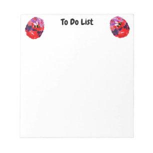 Bloco De Notas Busy Bee Pink Purple Flower To Do