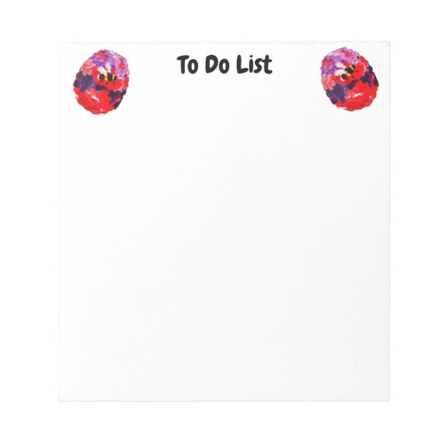 Bloco De Notas Busy Bee Pink Purple Flower To Do (Frente)