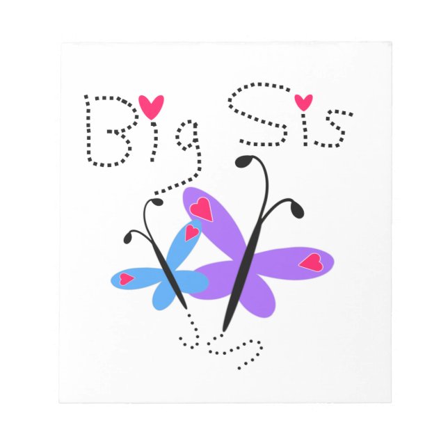 Bloco De Notas Butterflies Big Sis Gifts (Frente)