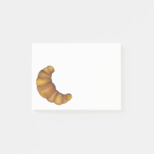 Bloco De Notas Button Croissant Crescent Café da Manhã