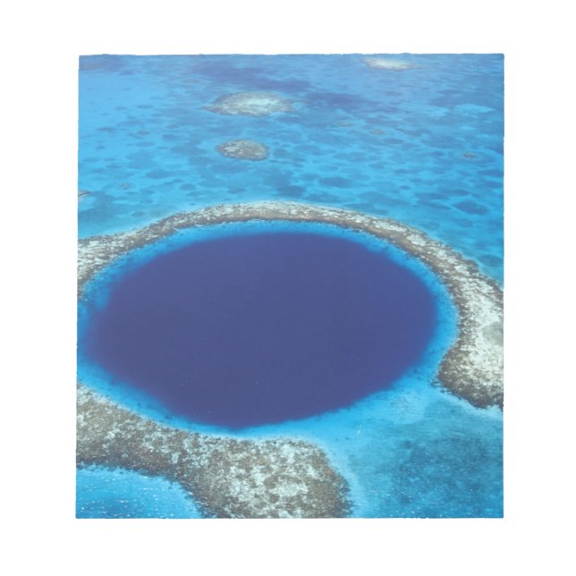 Bloco De Notas CA, Belize. Vista aérea do Blue Hole (diâmetro (Frente)