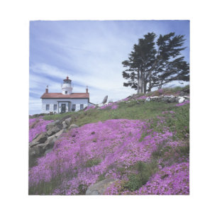 Bloco De Notas CA, Crescent City, Farol de Battery Point com