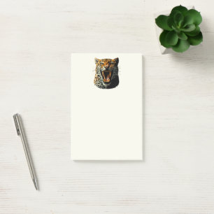 Bloco De Notas Cabeça de ataque com picos-leopardo