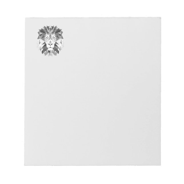 Bloco De Notas Cabeça de Liões Geométricos Silver (Frente)
