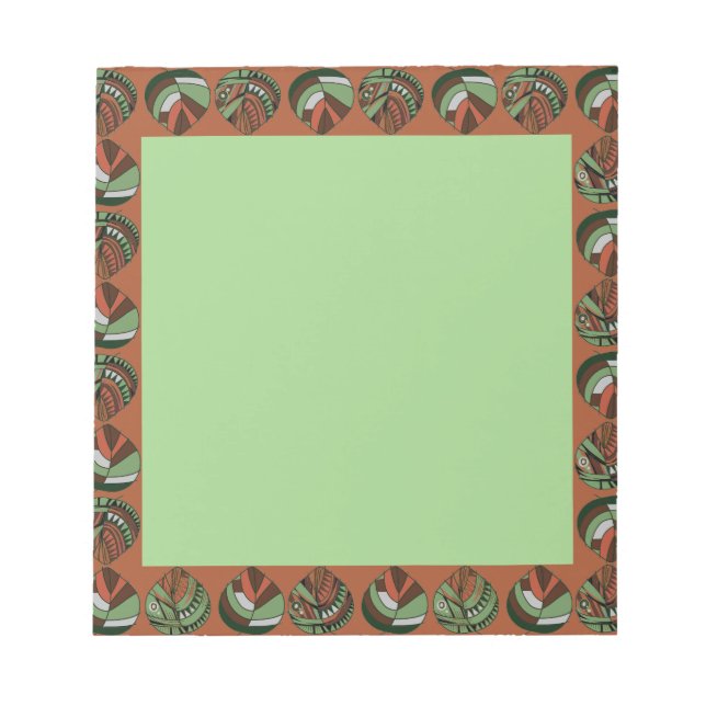 Bloco De Notas Cabeça de Peixe Deixa Lilar Preto Branco (Frente)