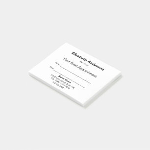 Bloco De Notas Cabeleireiro Branco Lembrete da Sua Próxima Consul