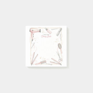 Bloco De Notas Cabeleireiro Personalizado Rosa Estilista de Cabel