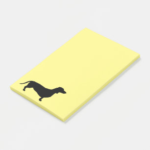 Bloco De Notas Cabelo Curto Dachshund - Silhouette 1