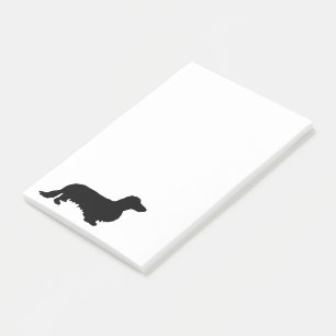 Bloco De Notas Cabelo Longo Dachshund - Silhouette 1