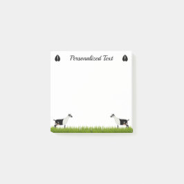 Bloco De Notas Cabra leiteira branca e negra personalizada