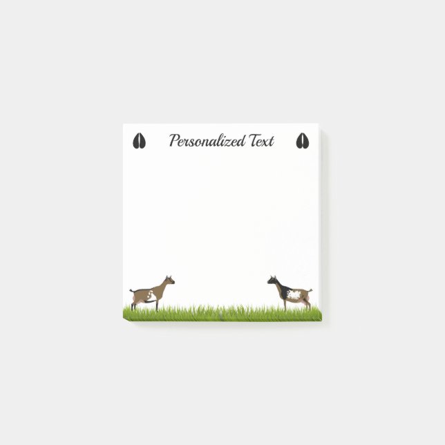 Bloco De Notas Cabra Leiteira Nigeriana Personalizada (Frente)