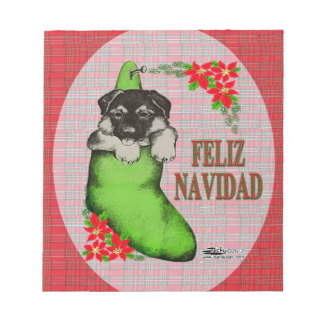 Bloco De Notas Cachorrito Feliz Navidad