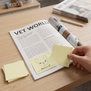 Bloco De Notas Cachorro Bulldog Francês Minimalista Guerilla Post