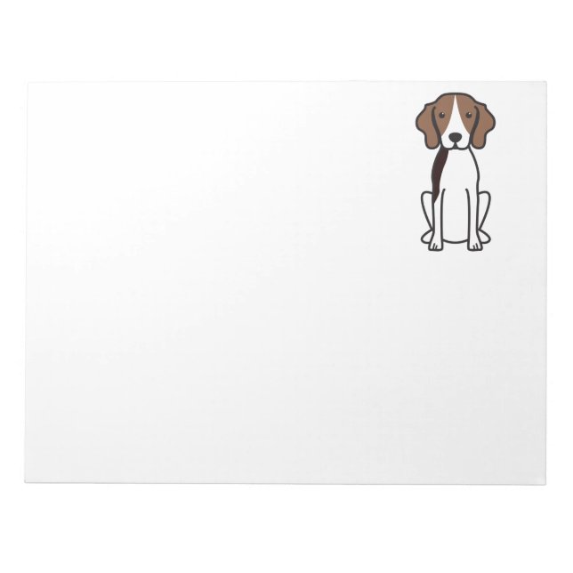 Bloco De Notas Cachorro Cartoon Coonhound Walker Treeing (Frente)