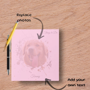 Bloco De Notas Cachorro com Foto Personalizada e Nome