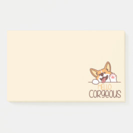 Bloco De Notas Cachorro Corgi Olá Fofo