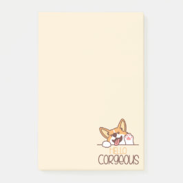 Bloco De Notas Cachorro Corgi Olá Fofo