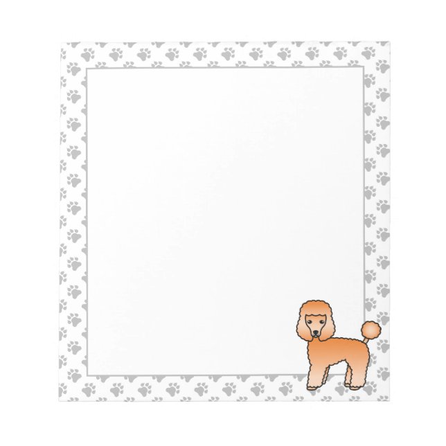 Bloco De Notas Cachorro de Carroçaria Apricot Toy Poodle (Frente)