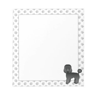 Bloco De Notas Cachorro de Cartoon Negro
