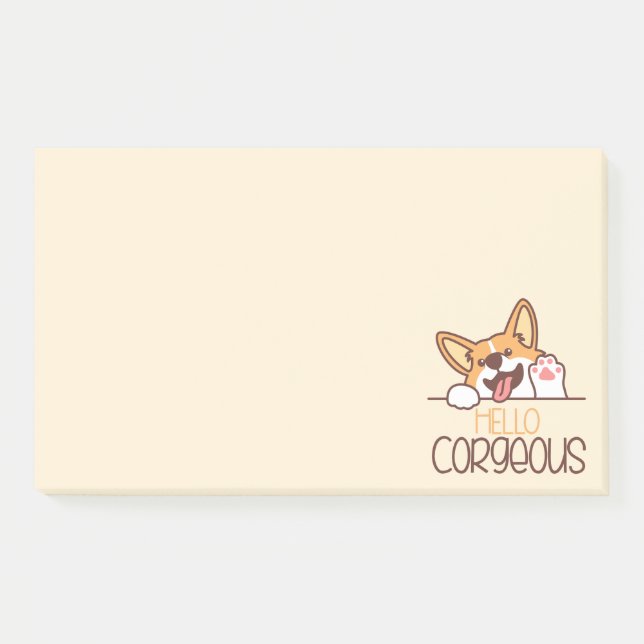 Bloco De Notas Cachorro de Corgi (Frente)