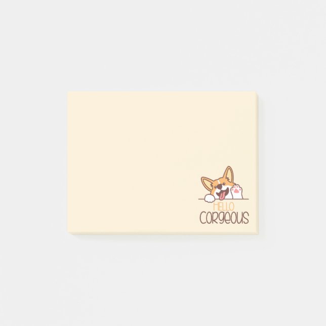 Bloco De Notas Cachorro de Corgi (Frente)