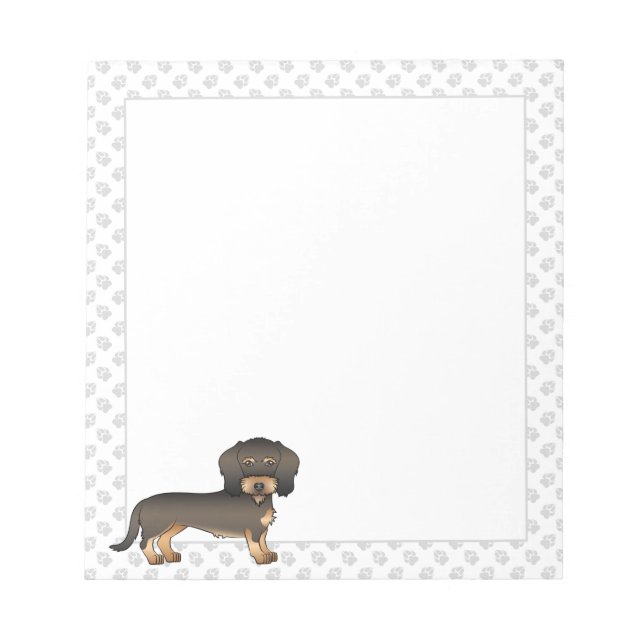 Bloco De Notas Cachorro De Desenho Animado Dachshund De Javali &  (Frente)