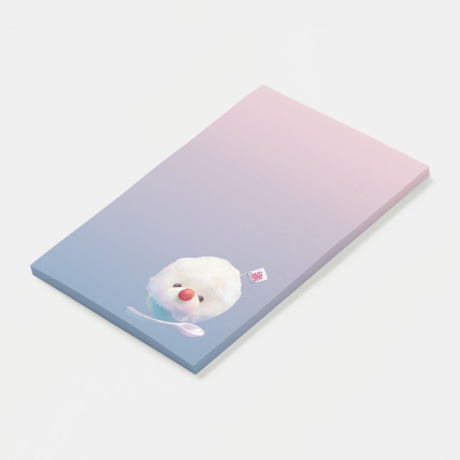 Bloco De Notas Cachorro De Gelo Entalhado (Inclinado)