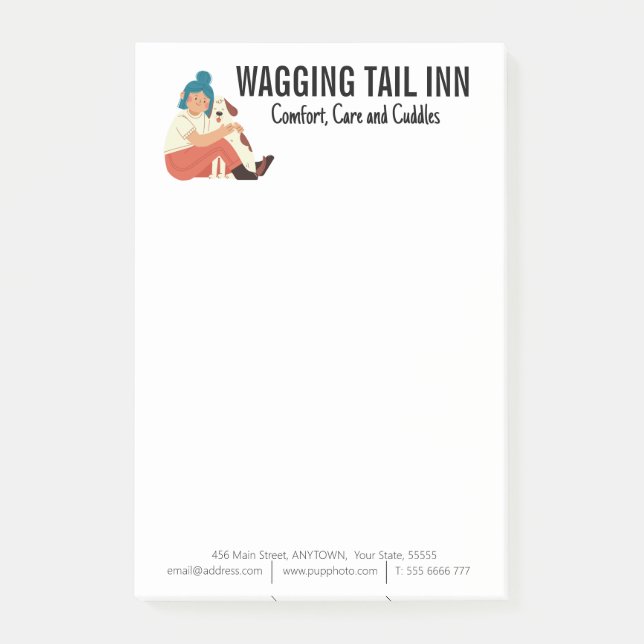 Bloco De Notas Cachorro e café da manhã personalizados (Frente)