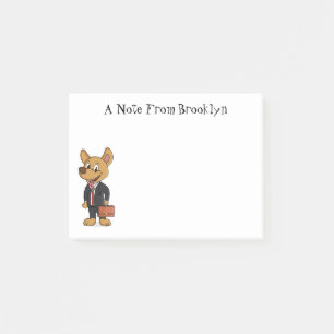 Bloco De Notas Cachorro engraçado vestindo desenho de terno