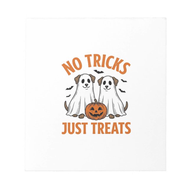 Bloco De Notas Cachorro Fantasma Engraçado Halloween Sem Pegadinh (Frente)
