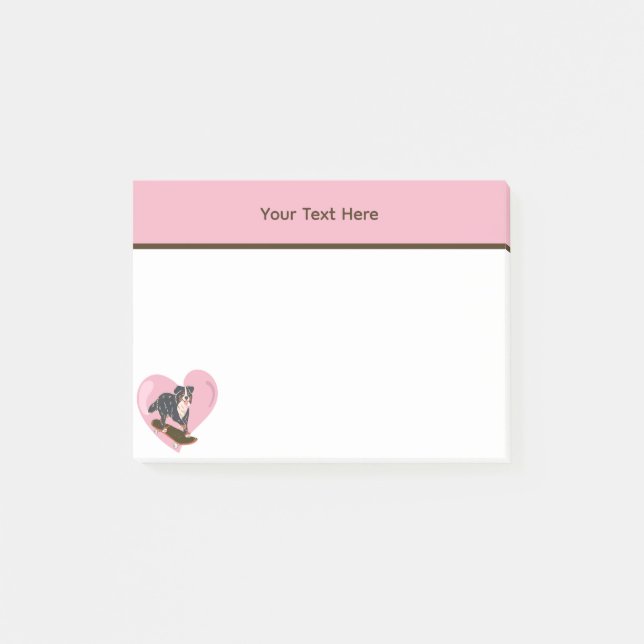 Bloco De Notas Cachorro Fofo Personalizado  (Frente)