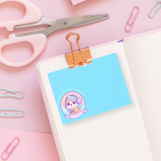 Bloco De Notas Cachorro Gamer legal Kawaii Cachorro Azul Bebê (Criador carregado)