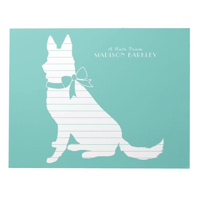 Bloco De Notas Cachorro german shepherd (Frente)