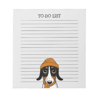 Bloco De Notas Cachorro-Hipster Piebald Dachshund