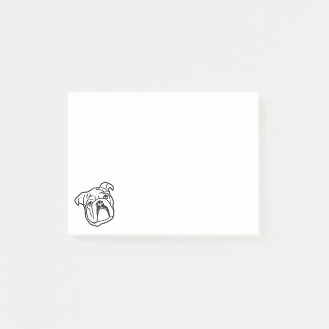 Bloco De Notas Cachorro Inglês Fofo Personalizado (Frente)