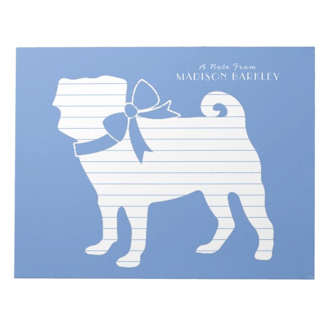 Bloco De Notas Cachorro Pug Filhote (Frente)
