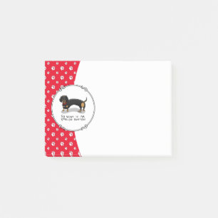 Bloco De Notas Cachorro Rotten Dachshund (S preto e tan) mimado