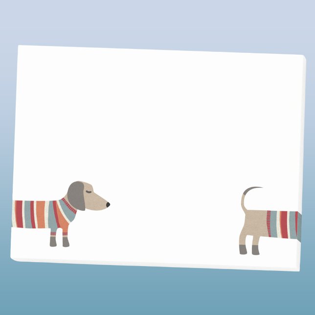 Bloco De Notas Cachorro Salsicha Divertido (Fun Dachshund wiener sausage dog post it sticky notes)