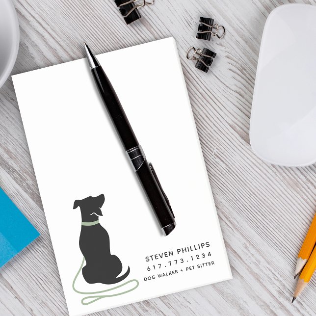 Bloco De Notas Cachorro Silhueta Moderna (Modern Silhouette Dog Post-it Notes)