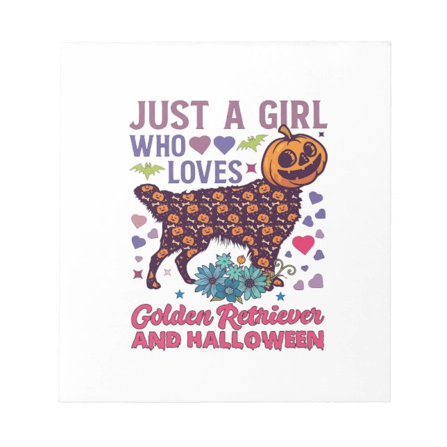 Bloco De Notas CachorroDouradoDeHalloween_1 (Frente)