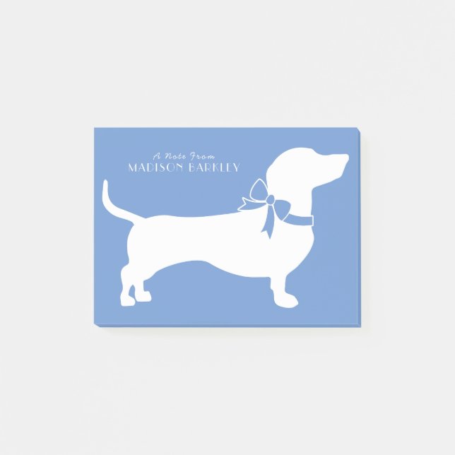 Bloco De Notas Cachshund Wiener Dog Puppy (Frente)