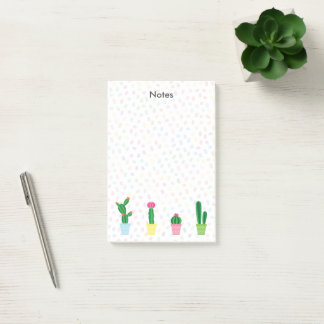 Bloco De Notas Cacto em Aquarela Fofa