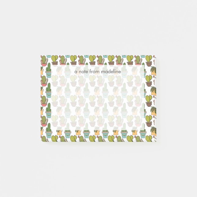 Bloco De Notas Cacto & Succulents internos no teste padrão dos (Frente)