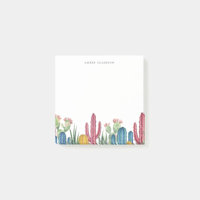Bloco De Notas Cactos Coloridos (Frente)